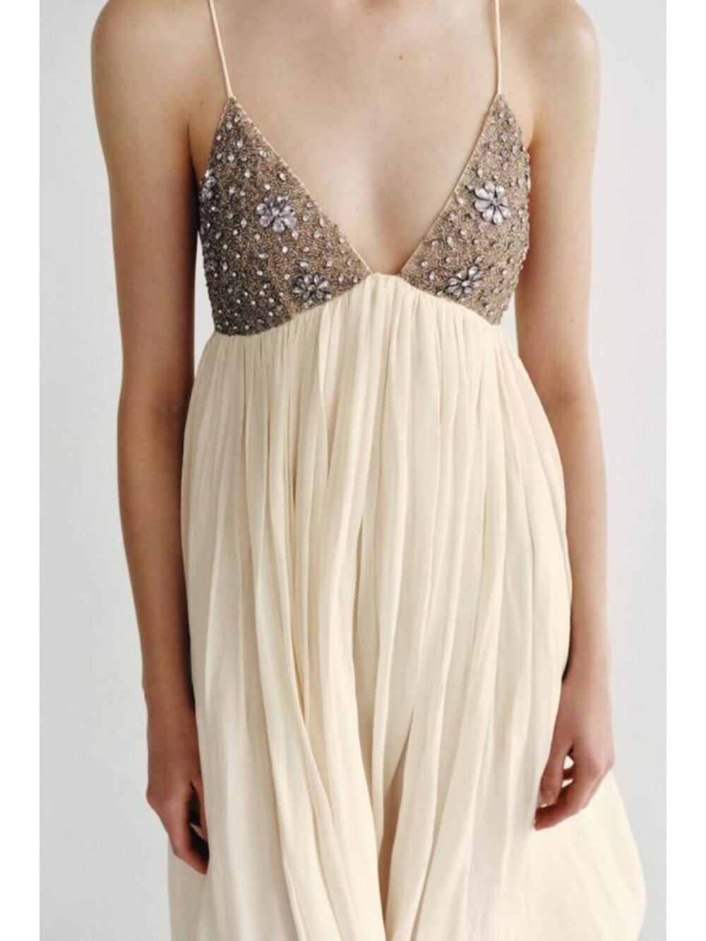 ZARA ZW COLLECTION BEADED MIDI DRESS - Picture 4 of 9